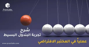 شرح تجربة البندول البسيط عملياً في المختبر الافتراضي