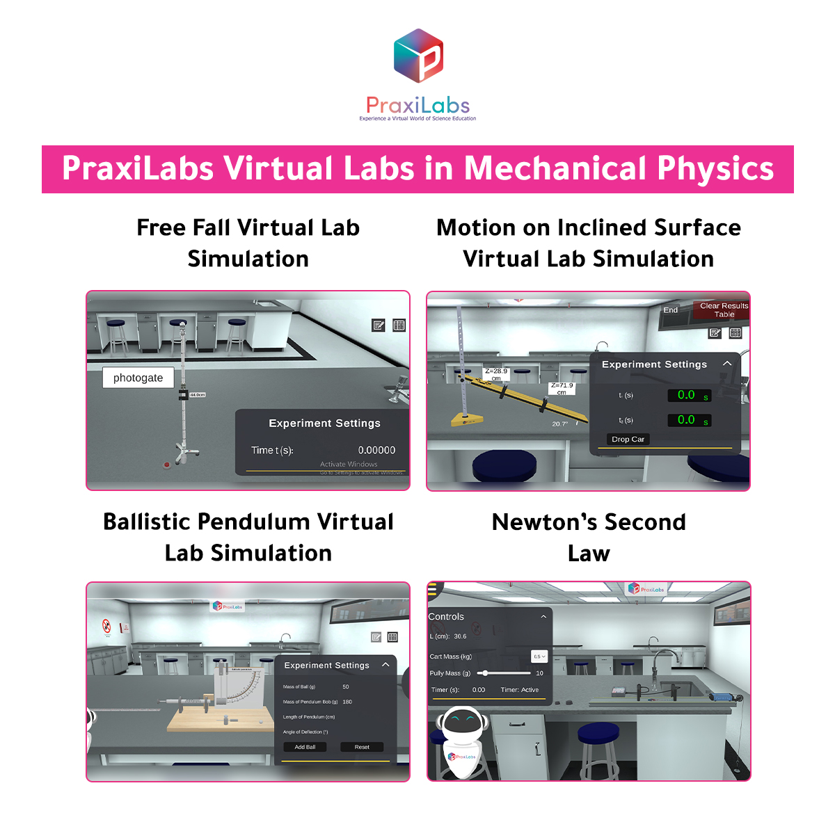 PraxiLabs Virtual Labs in Mechanical Physics