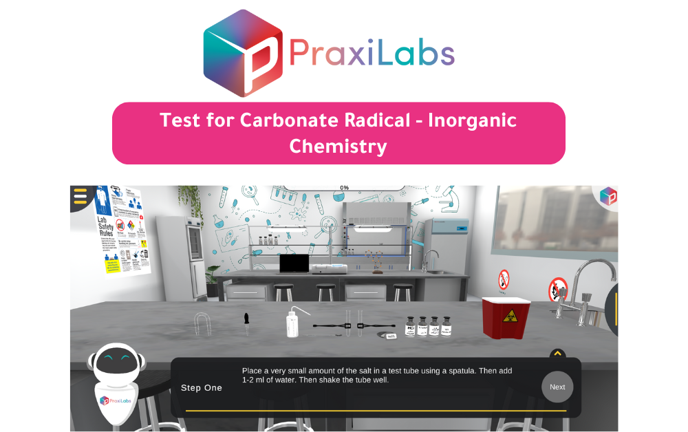 Inorganic Chemistry experiments for college students at home - test for carbonate radical