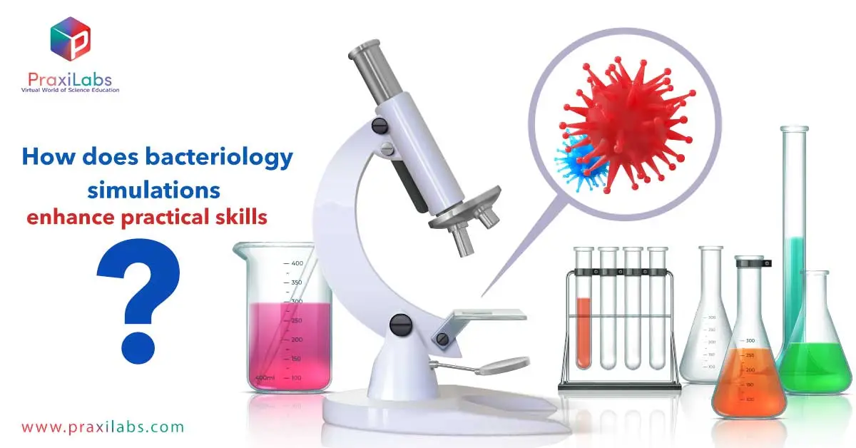 How does bacteriology simulations enhancing practical skills?