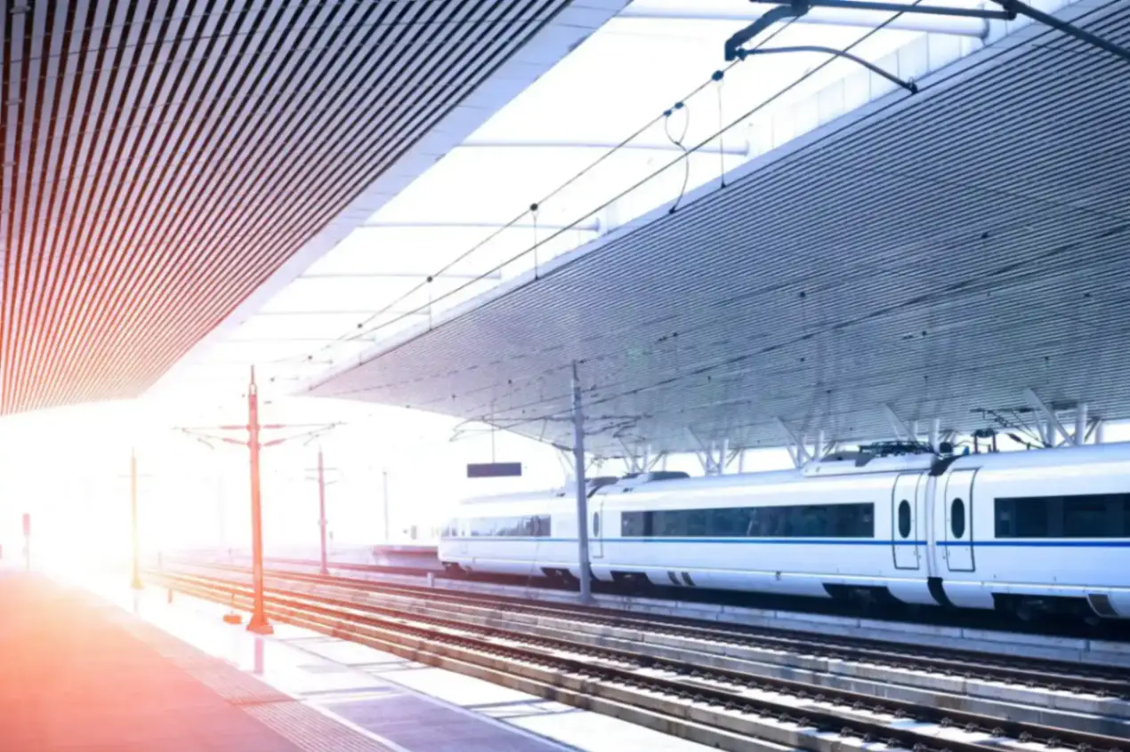 high speed railway platform