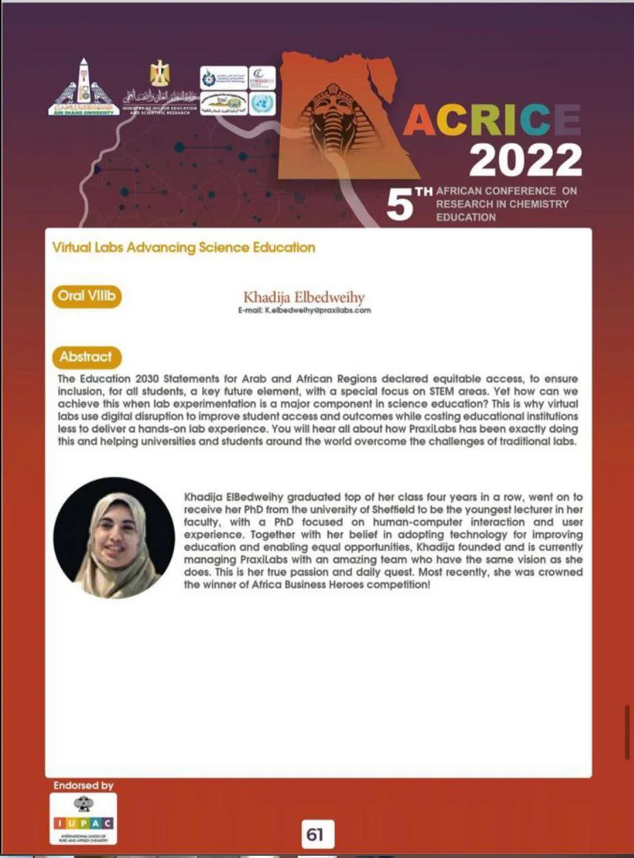 ACRICE 5 conference Participation - PraxiLabs 2022 abstract