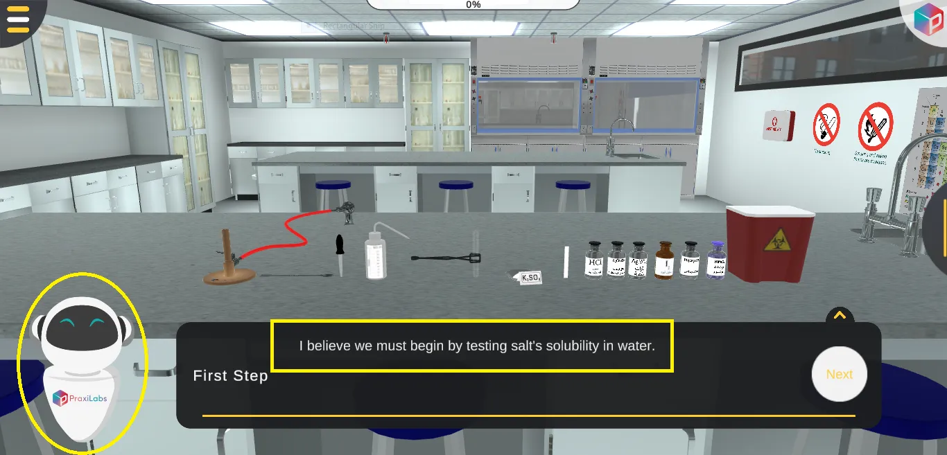 Examples of titration simulations in Praxilabs