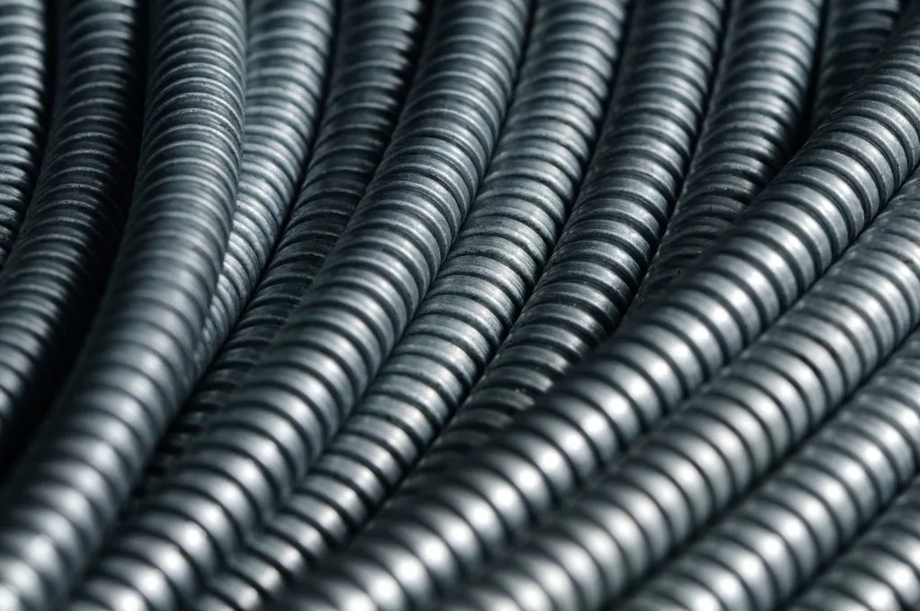 Huge bunch of metal flexible protective shield