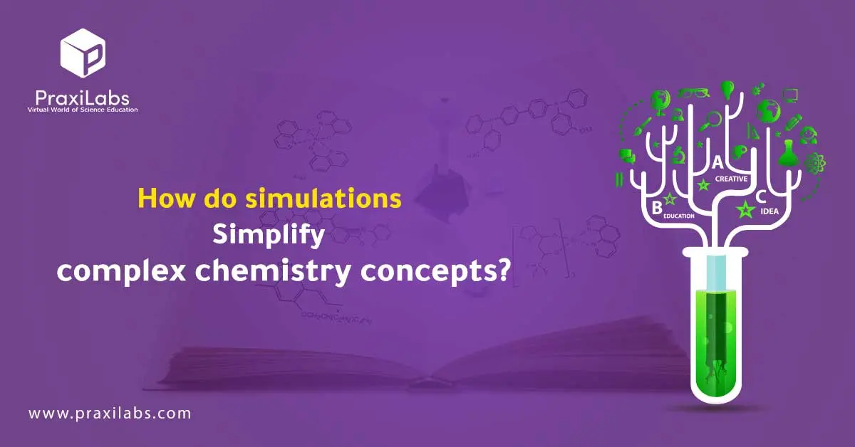 How do simulations simplify complex chemistry concepts?