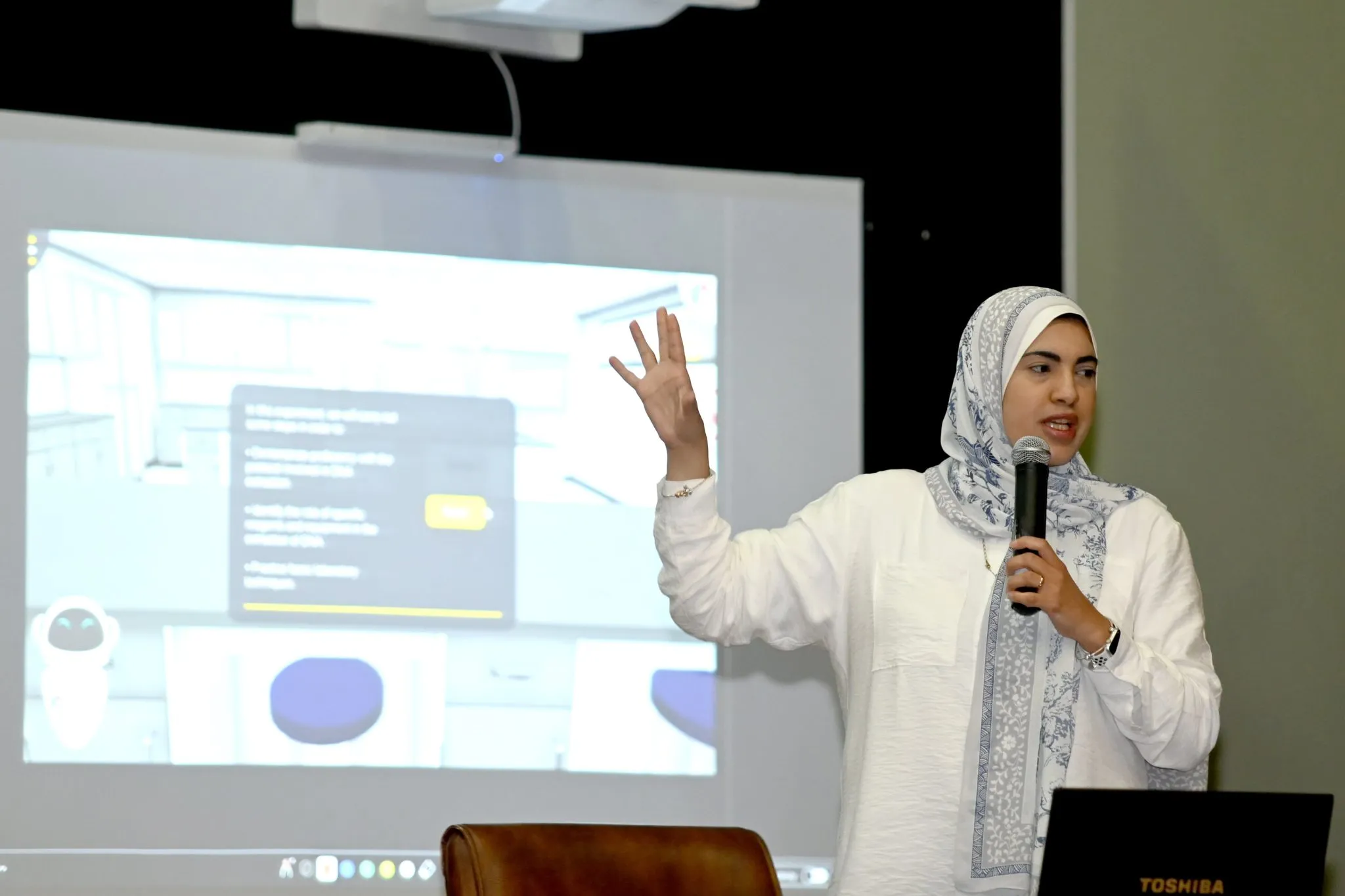 Dr. Khadija also conducted a practical experiment