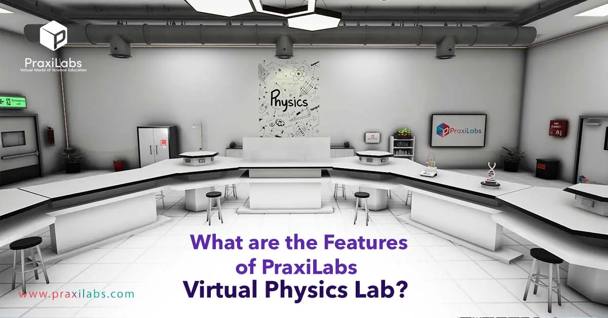 What are the features of Praxilabs' virtual physics lab?