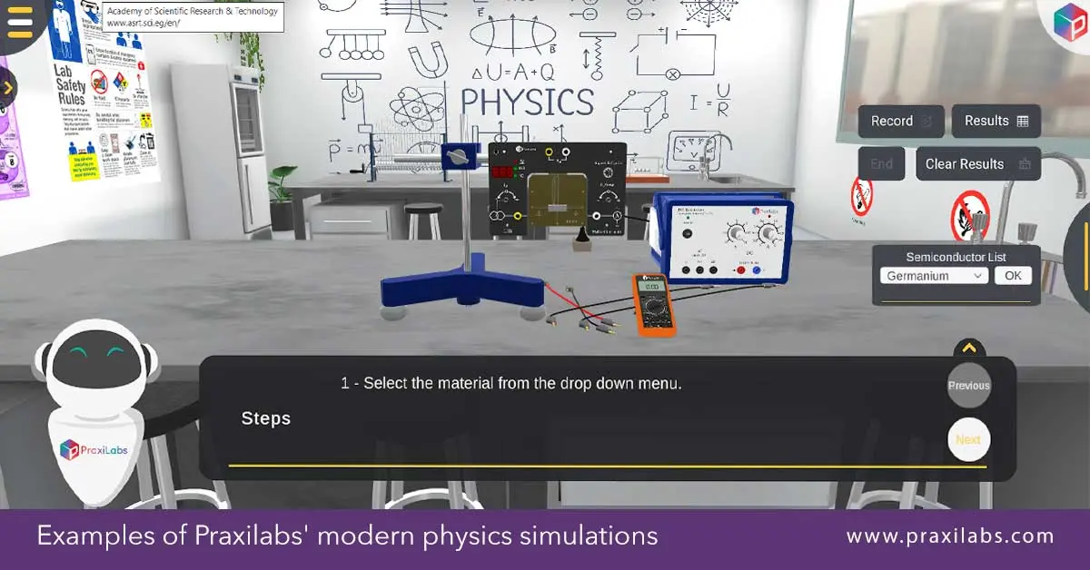 Examples of Praxilabs' modern physics simulations