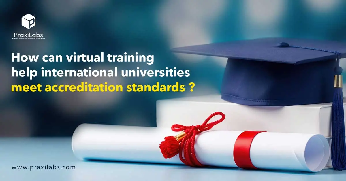 How can virtual training help international universities meet accreditation standards?