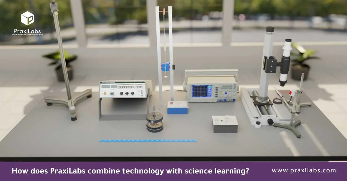 How does PraxiLabs combine technology with science learning?