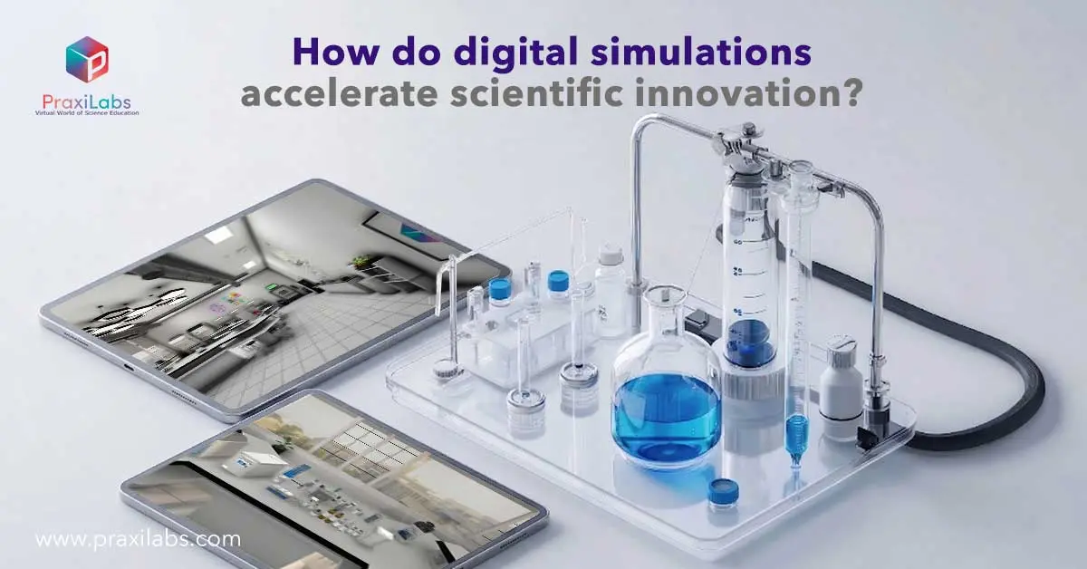 How do digital simulations accelerate scientific innovation?