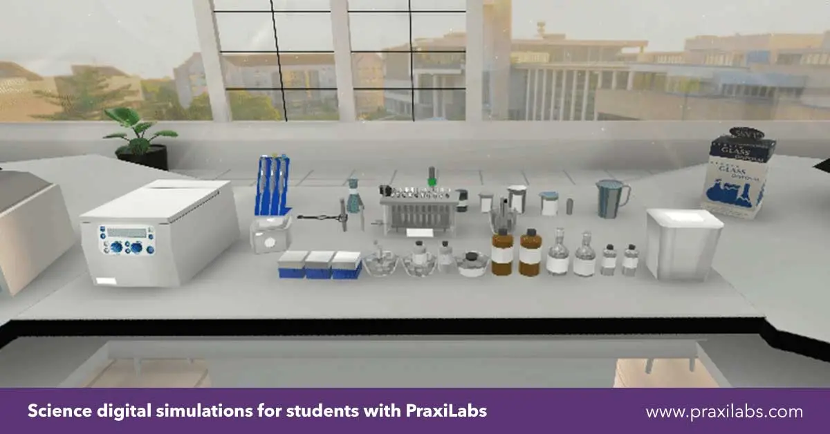 Science digital simulations for students with PraxiLabs: