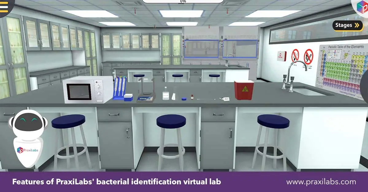 Features of PraxiLabs_ bacterial identification virtual lab_